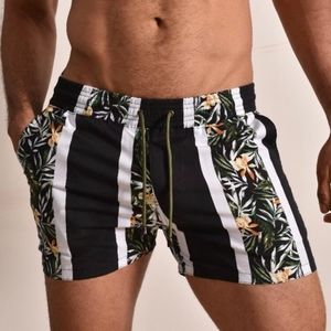 Tropical Black & White Summer Shorts